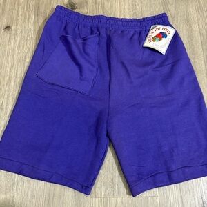 Vintage Fruit Of The Loom Casualwear Shorts‎ Mens L Purple 1992 NOS Retro Active